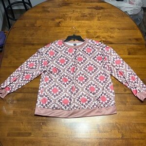 SHEIN Printed Crochet Top